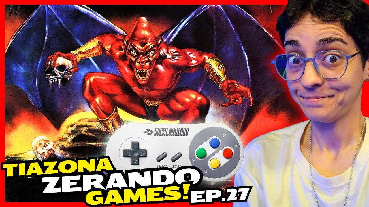 TIAZONA ZERANDO GAMES EP.27 | Primeira Vez Jogando Essa Obra-Prima Sombria: Demon’s Crest! 🌑👹 SNES