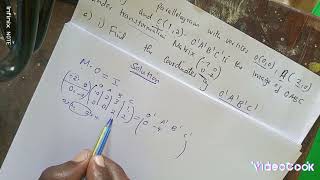 Famous Matrices and transformation (kcse 2012 pp2) Profile