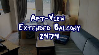 Cabin Tour: Carnival Venezia Aft-view Extended Balcony Cabin 2474