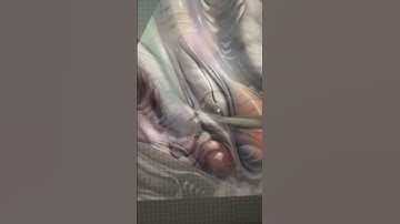 Procreate Painting (Alien Biomech Landscape)