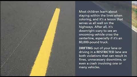 Corrective Action Training - Traffic Lanes