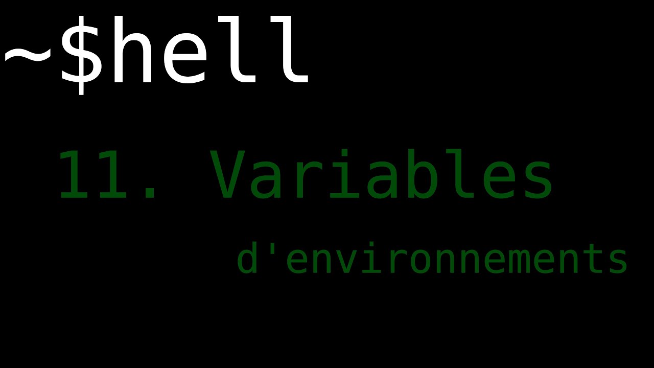 2.11 - Variables d'environnement et PATH - Shell - YouTube