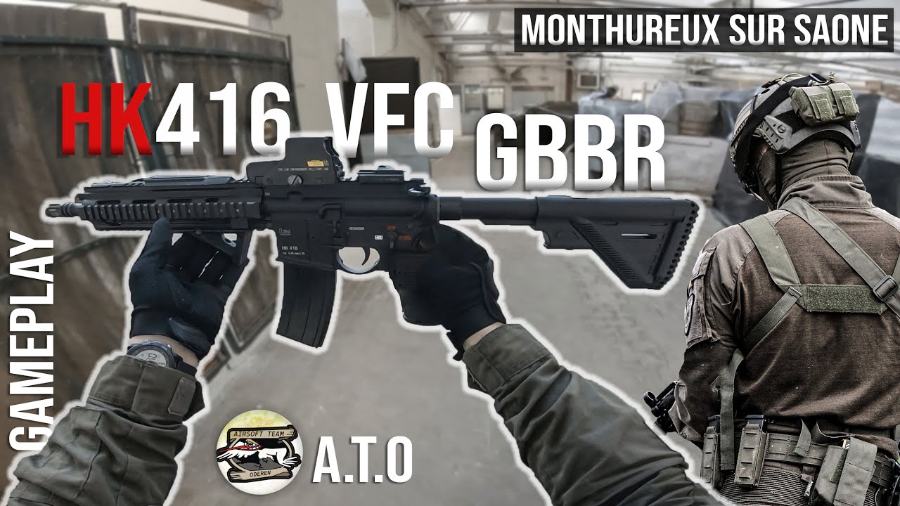 HK416 VFC GBBR on CQB Monthureux A.T.O 4K Gameplay