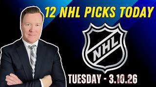 Tuesday 12 NHL Betting Picks l 3/10/26 l Vernon’s Best NHL Bets, Expert Picks and Predictions