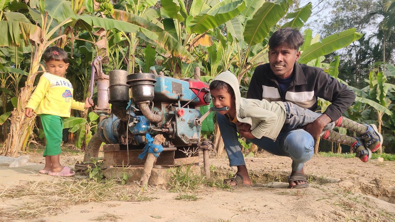 Pakistani Power Tiller State Video Full Startup Challenge Ferformas Water Pump Machines 