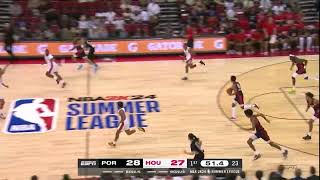 Game Highlights: Portland Trail Blazers 99, Houston Rockets 100 | 2023 NBA Summer League screenshot 5