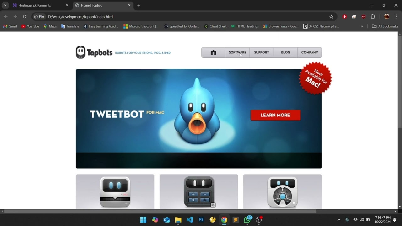 Topbot Website Design 2025 | HTML/CSS Coding Showcase 🚀