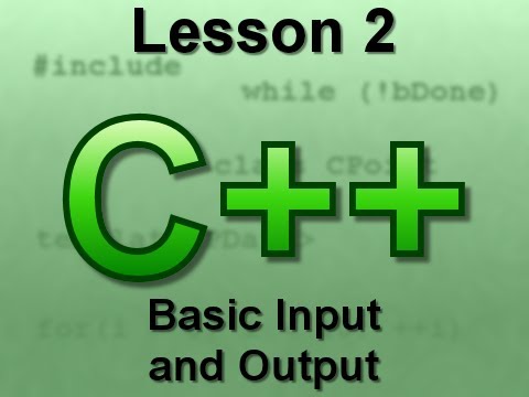 C++ Console Lesson 2: Basic Input and Output - YouTube