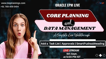 LIVE Webinar: Oracle Core Planning – Task List, Approval Process & SmartPush