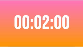 ⏳ 2-Minute Countdown Timer with Halfway Alert & Alarm | Focus & Productivity Timer ⏰