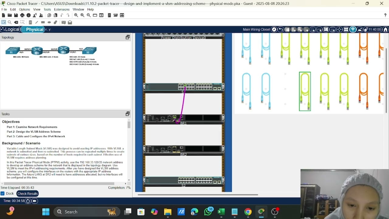 11.10.2 - Design and Implement a vlsm addressing scheme