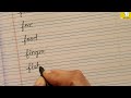 'F' letter small words in cursive writing / how to improve in English / four line note /English #203