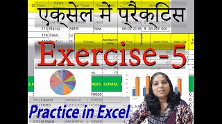 Bubble chart in Excel | Sheet setting in center for print | Column Width | Excel Practice | Exerc...