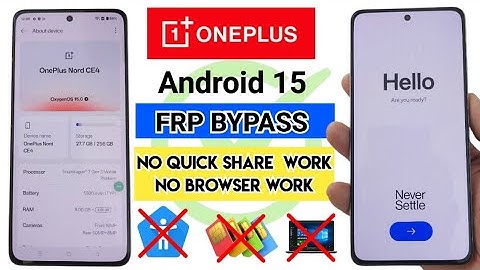 Oneplus ANDROID 15 FRP Bypass without PC ( New Method) | Quick Share not Work Solution #android15