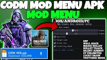 FREE HACK MOD MENU APK COD MOBILE WALLHACk AIMBOT | ANDROID / IOS PC CHEATS NO RECOIL CODM APP HACK