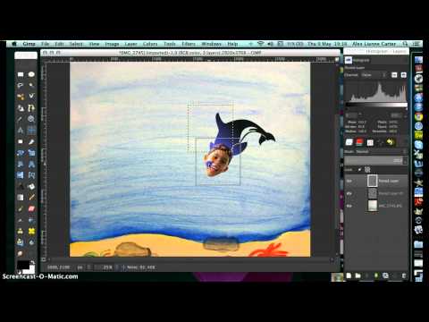 Using Gimp Editing Software to combine images together for your yearbook page