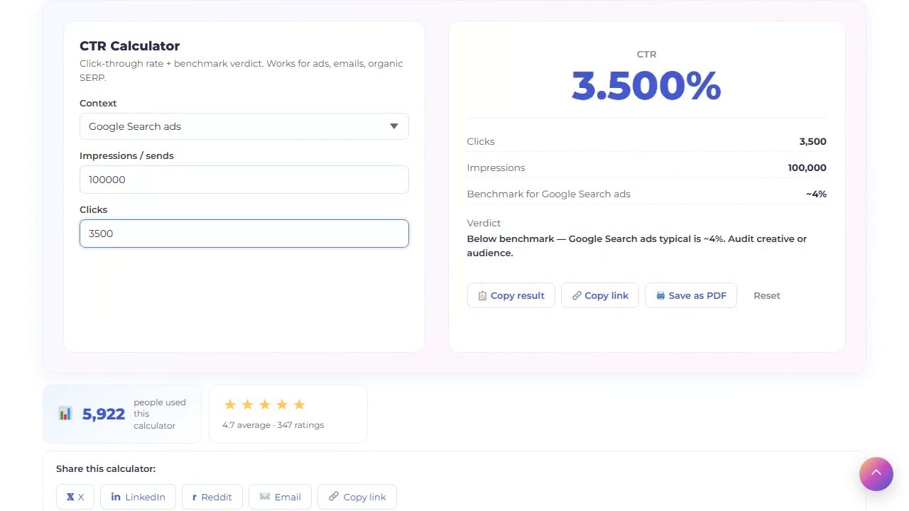 CTR Calculator — video tutorial