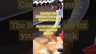 How to Broadcast GacoFlex U66 Walnut Sand for Outdoor (Concrete/Wood) Deck System #waterproof