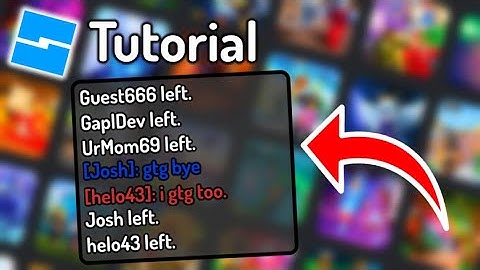 How to make a left message when someone leave? | Roblox Studio Tutorial