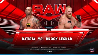 WWE 2K23 | BATISTA vs BROCK LESNAR | RAW  #gameplay #wwe2k23