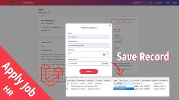 Save Apply for this job to databases Laravel 9 HR | System Management