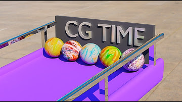 Marble Run Animation - Blender Rigid body simulation v3