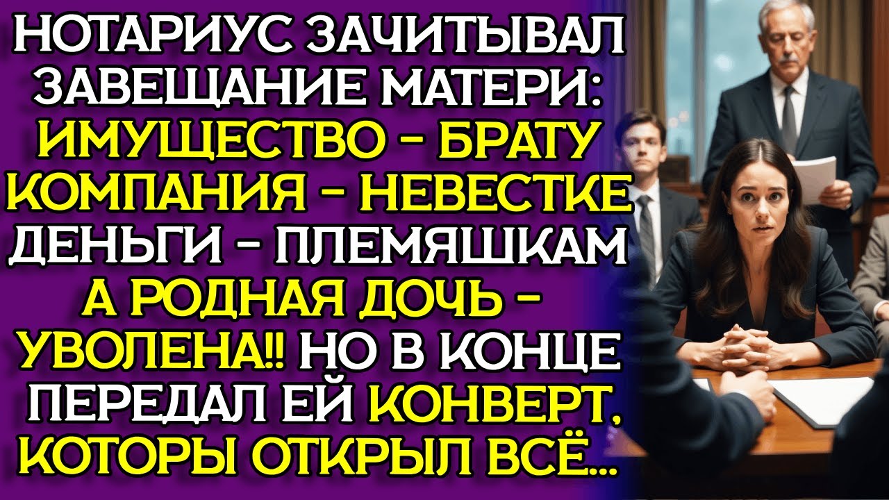 ЗАВЕЩАНИЕ-УДАР: МАТЬ отдала наследство невестке — а ДОЧЕРИ досталось УВОЛЬНЕНИЕ.
