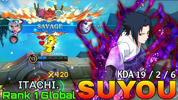 SAVAGE Suyou Aggressive Mode - Top 1 Global Suyou by ɪᴛᴀᴄʜɪ. - Mobile Legends