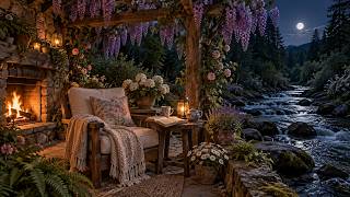 Mysterious Secret Wisteria Cottage 🌙River Sounds & Crackling Fire for Deep Relaxation, Reduce Stress screenshot 5
