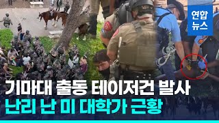 미 대학 '친팔시위대' 수백명 체포 / 연합뉴스 (Yonhapnews)