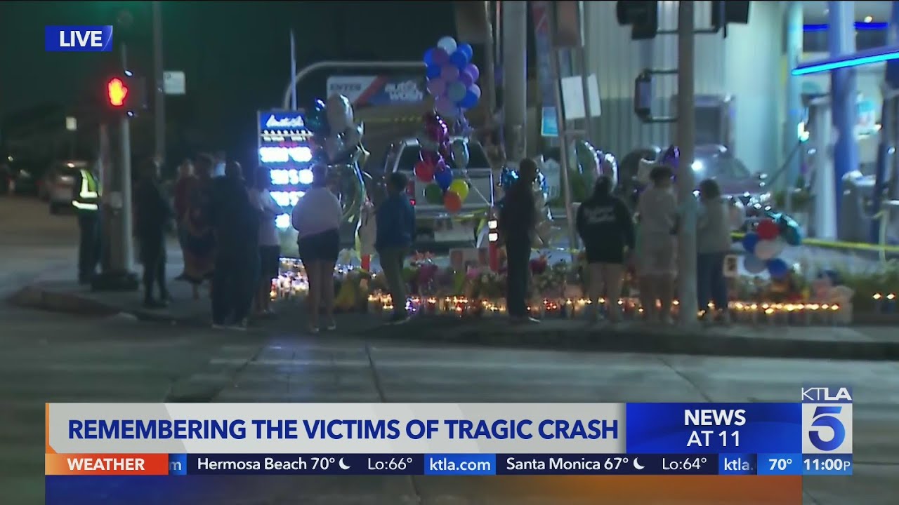 Families of those killed in Windsor Hills collision mourn at crash site ...