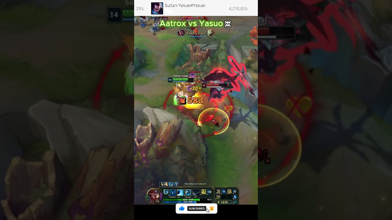 Yasuo vs Aatrox ☠ -League of Legends