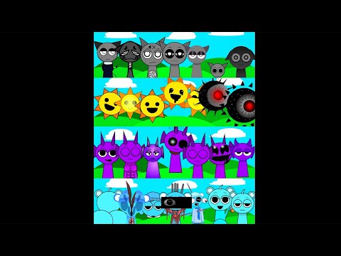 EPIC BATLLE! Every Sprunki Singing Together Gray VS Mr. Sun VS Purple Durple VS Sky!