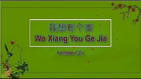我想有个家 (Wo Xiang You Ge Jia) Female Version - Karaoke mandarin