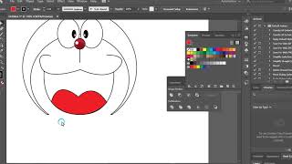 How to draw Doraemon using Adobe Illustrator (Ai)