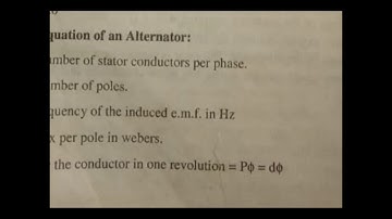 EMF equation of Synchronous Generator  module 5 chapter 1 18ELE23 by Sachin Chilkandi