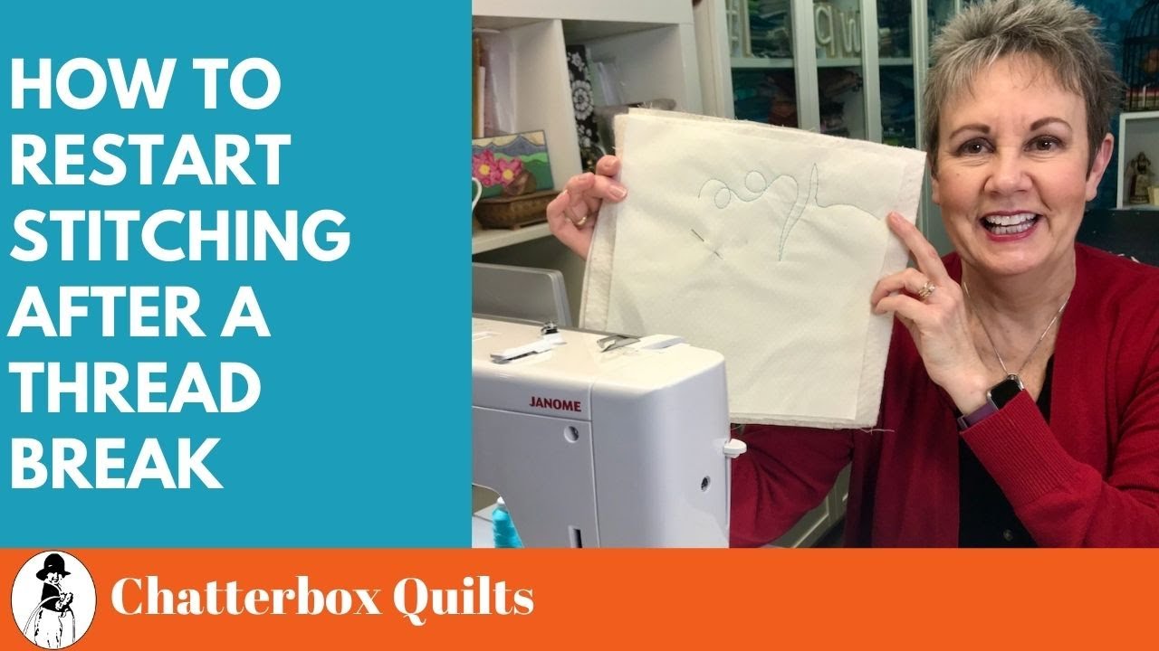 How to Restart Stitching after a Thread Break - YouTube