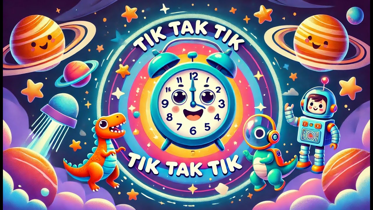 Tik Tak Adventure 🚀 | Time Travel Song for Kids | Jump, Spin & Explore!