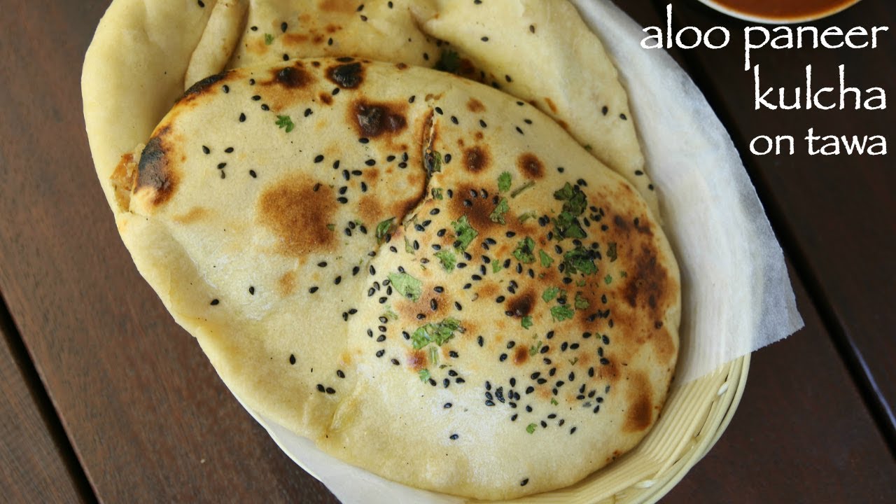 masala kulcha on tawa recipe | मसाला कुलचा रेसिपी | aloo paneer kulcha | आलू पनीर कुलचा | Hebbar | Hebbars Kitchen