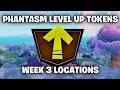 PHANTASM LEVEL UP PACK QUESTS (WEEK 3) - All Token Locations (Map)!  Ruby Revenant Style [Fortnite]