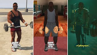 Gym's in video games - Gta san andreas vs Gta 5 vs Cyberpunk