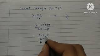 Convert 54 Kmh To Ms