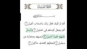 سورة الفيل بصوت السديس | تلاوة تهز القلب وتُذكّرك بعظمة ٱللّٰه