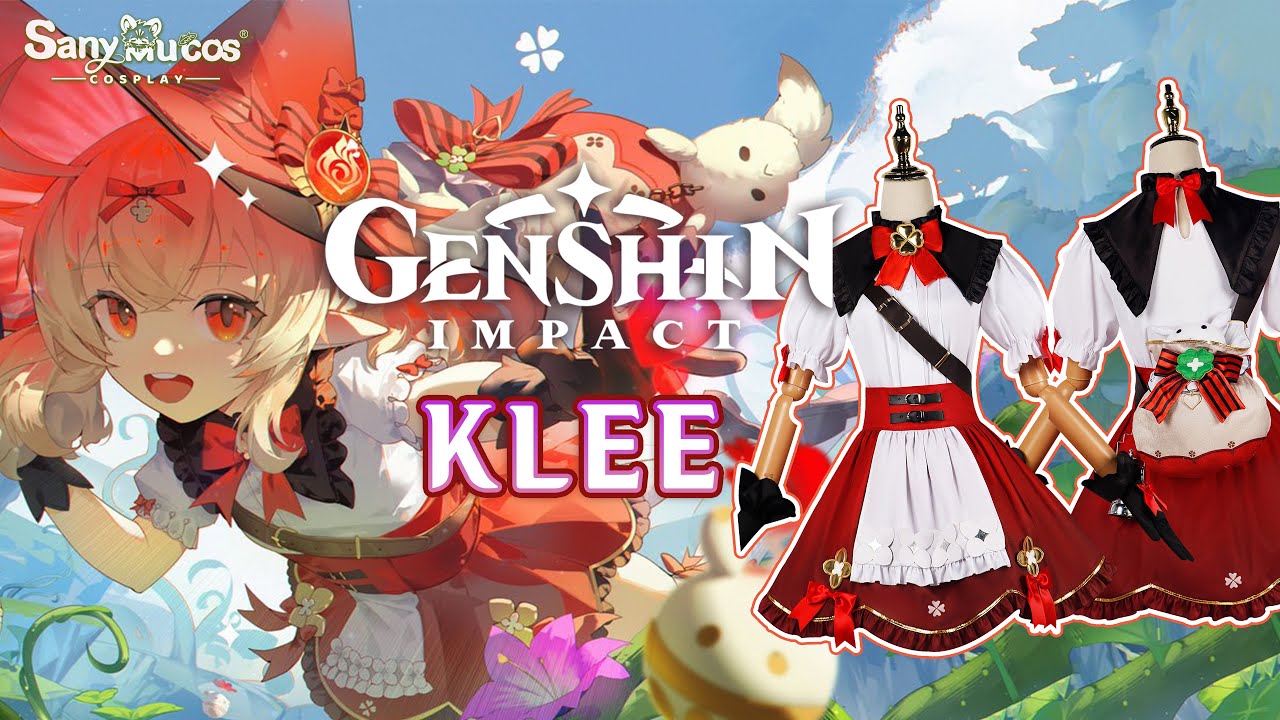 【SanyMuCos】Genshin Impact Blossoming Starlight Klee Cosplay Costume Plus Size Detail Show