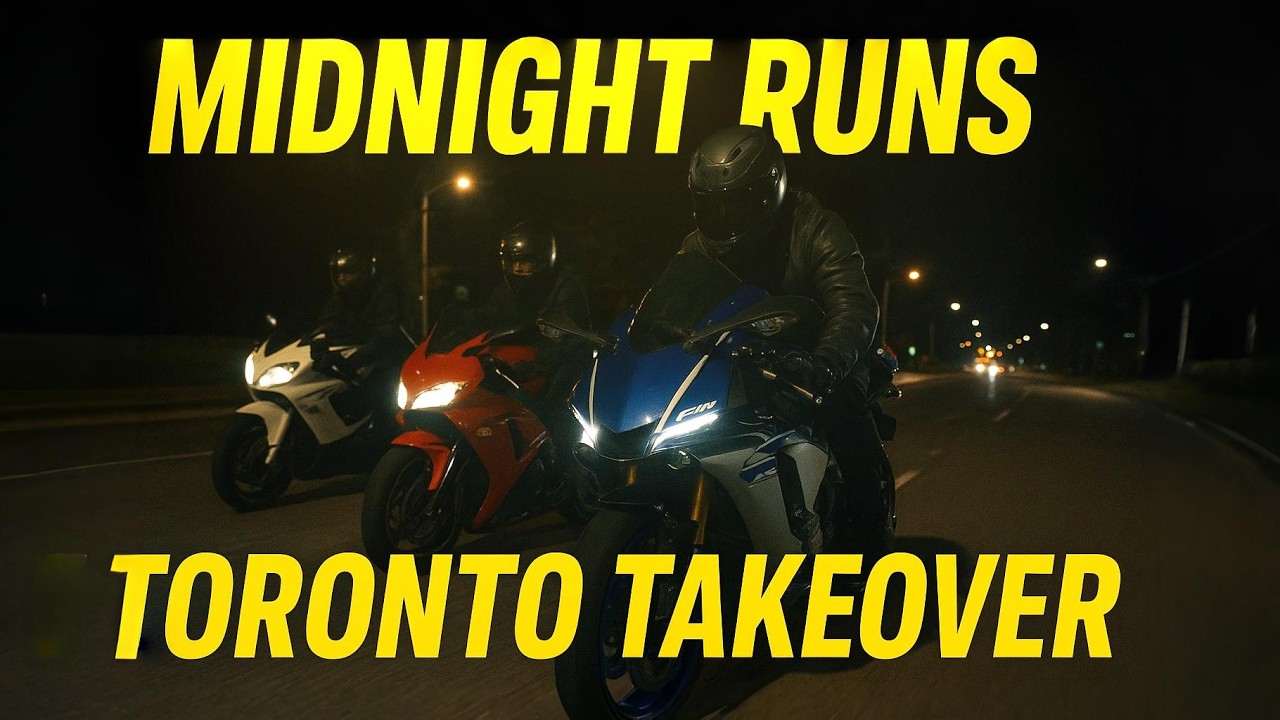 Toronto Night Ride: R1M, GSXR 750/600, CBR600 & ZX6R Go All Out!