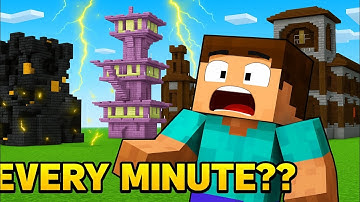 Minecraft But a Random Structure Spawns Every Minute!