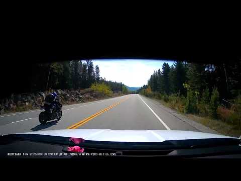 RAW: Passed by motorbike before crash