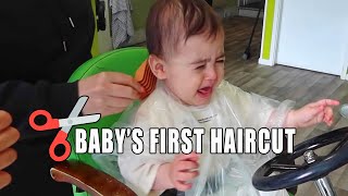 BABY'S FIRST HAIRCUT... WE DID NOT EXPECT THIS REACTION!