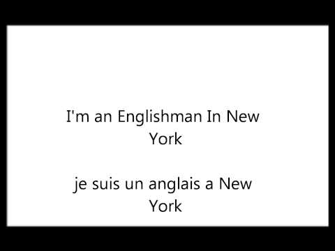 CRIS CAB-ENGLISHMAN IN NEW YORK-TRADUCTION LYRICS