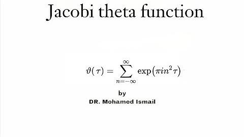 lec 30 Jacobi theta function